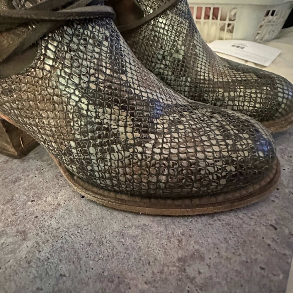 Freebird by Steven Brown and Gray Ankle Booties - Picture 4 of 10